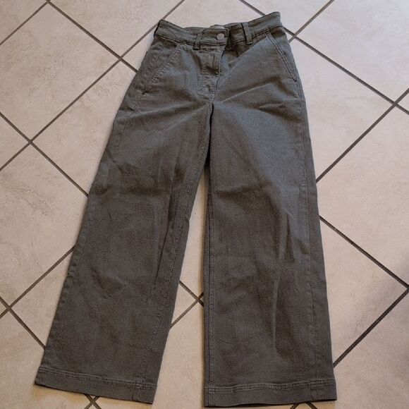 Everlane The Utility Wide-Leg Pant Kalamata Olive Green Size 00 - Picture 2 of 11